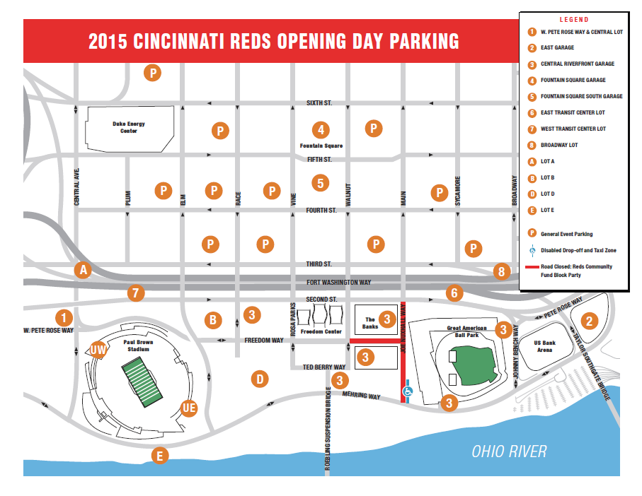 MAP Road Closures Parking For Opening Day City Of Opening Day Parking Map.PNG